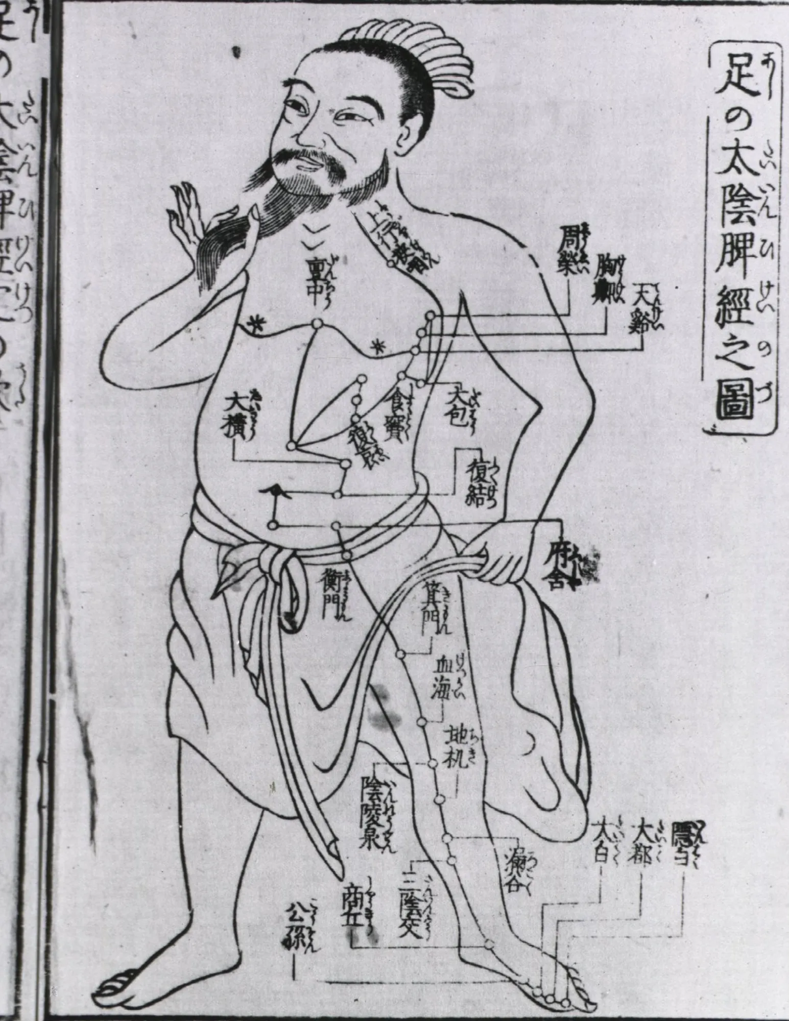Classical Chinese meridian chart of the human body